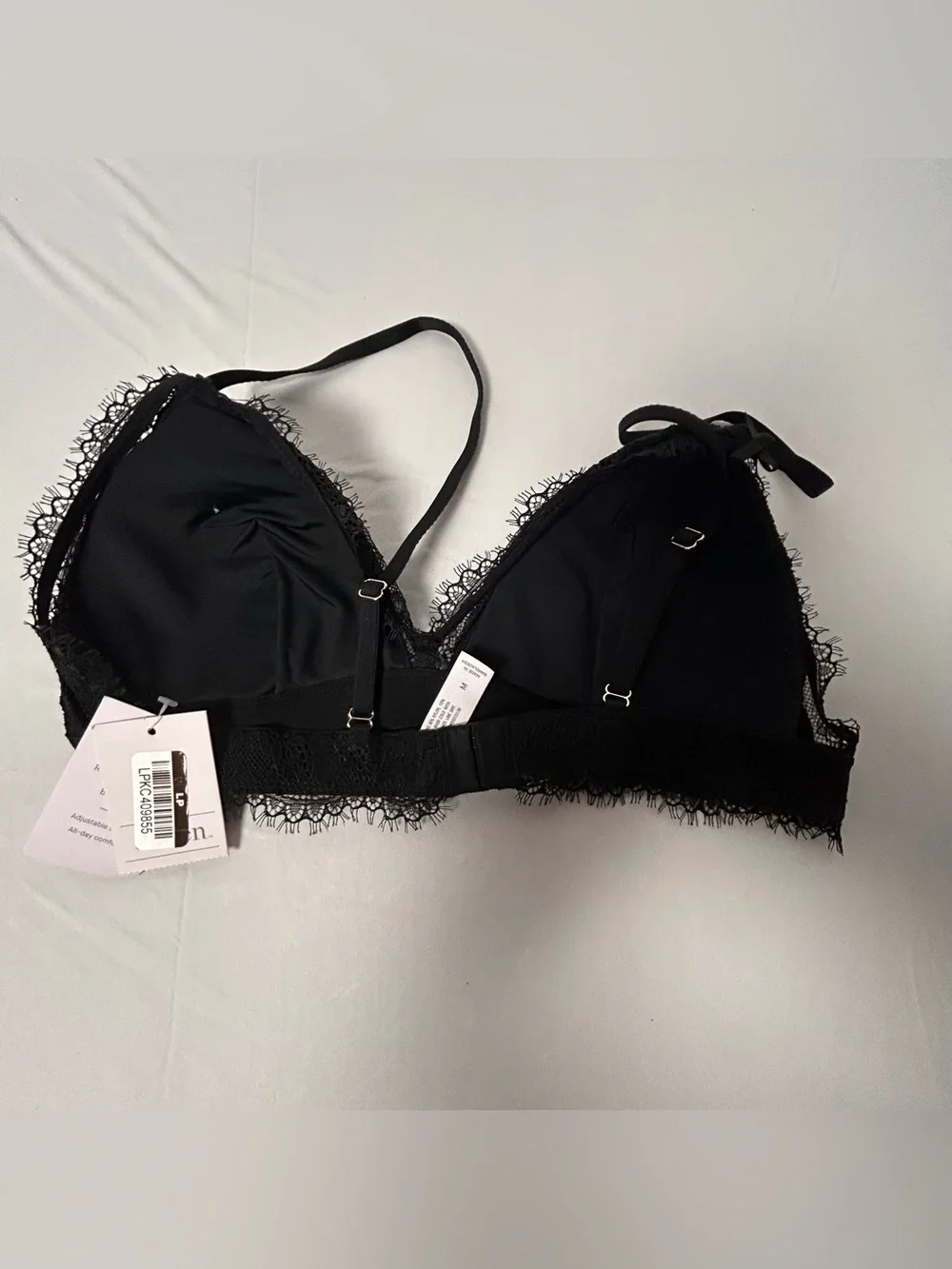 Lace Triangle Bralette in Black - Women Intimates & Sleepwear